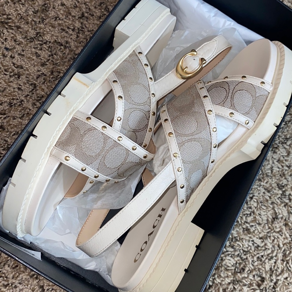 Coach Palmer Platform Sandals Size 8.5W